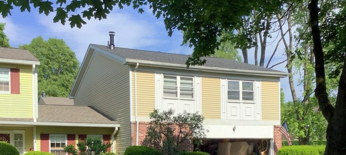 Asphalt Shingle Roof installed Newtown, PA, Bucks Co., PA, Certainteed Landmark PRO Shingles Color: Moire Black; Installed 1/2 inch CDX plywood on entire house roof, May 2022